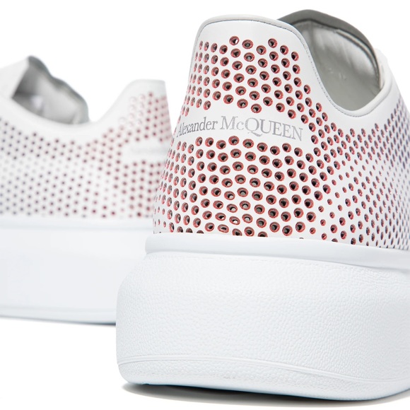 ALEXANDER MCQUEEN LARRY OVERSIZED PERFORATED SNEAKER (WHITE/MULTI) SIZE 42 - Picture 9 of 12
